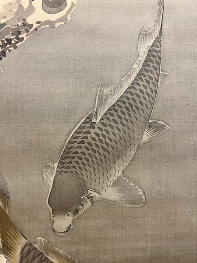 黒田稲皐 鯉図｜古美術・掛け軸の販売・買取・鑑定-松本松栄堂