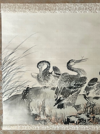 中林竹洞 倣陳子和 鵜図｜古美術・掛け軸の販売・買取・鑑定-松本松栄堂