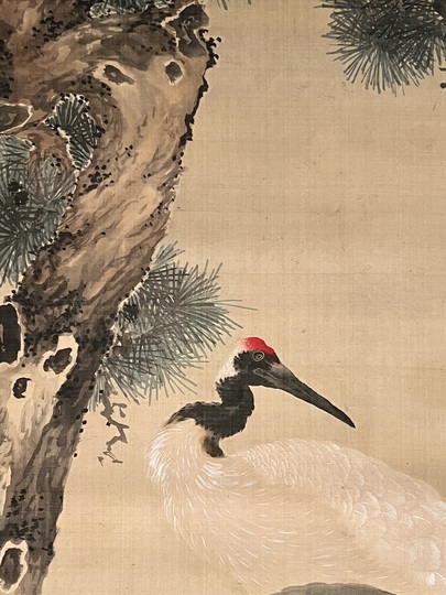 土方稲嶺 鶴之図｜古美術・掛け軸の販売・買取・鑑定-松本松栄堂