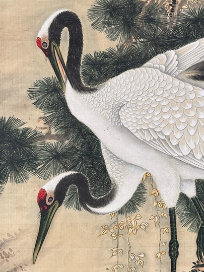 諸葛監 松上双鶴図｜古美術・掛け軸の販売・買取・鑑定-松本松栄堂