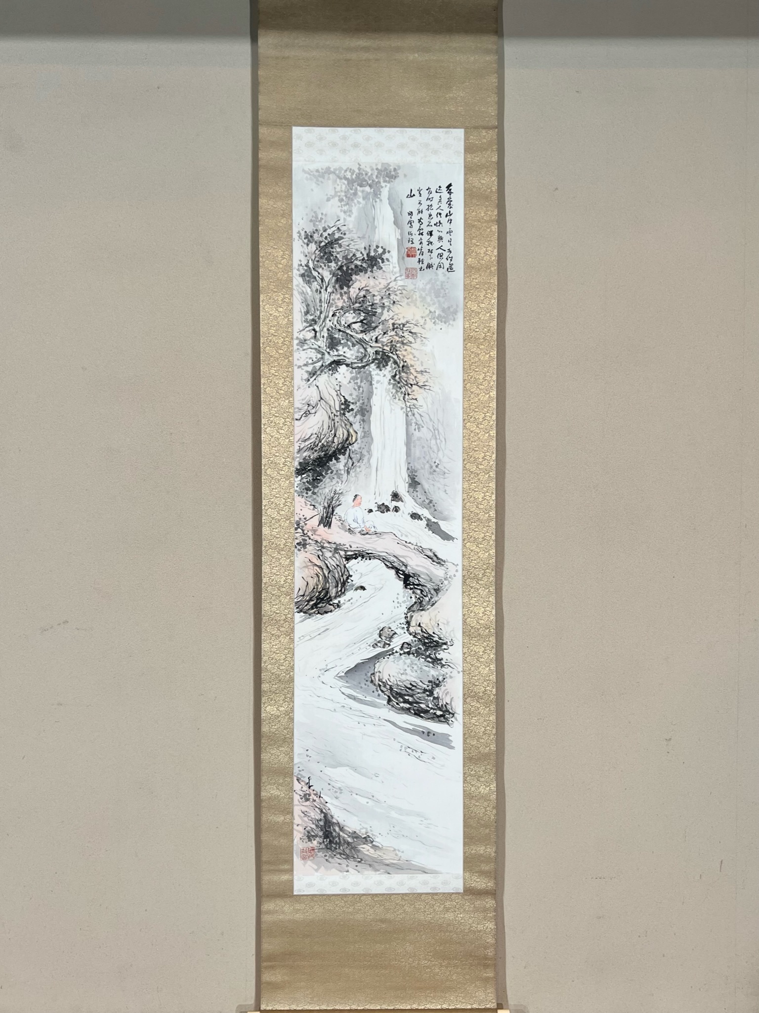 橋本関雪 幽澗樵夫図｜古美術・掛け軸の販売・買取・鑑定-松本松栄堂