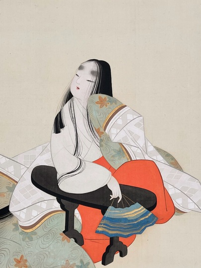 上村松園 月下佳人図｜古美術・掛け軸の販売・買取・鑑定-松本松栄堂