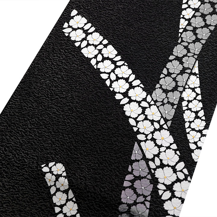 東京友禅 菅有鬼一 謹製 染袋帯【桜 モノトーン】 [241222-hukuro-1