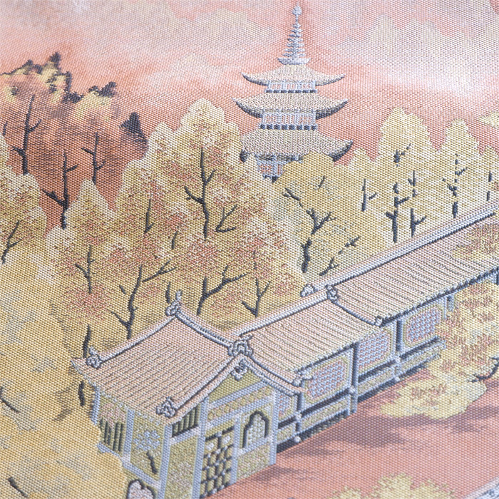 山喜織物謹製 紹巴萬葉 西陣織錦袋帯【神宮門】 [090416-mf-2