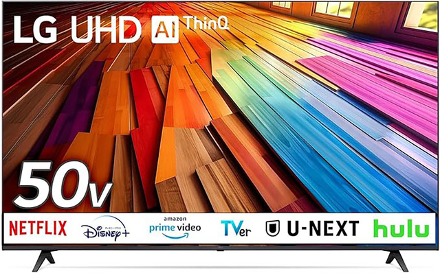 Amazon、LGのwebOS搭載50V型 4K液晶スマートテレビ「50UT8000PJB」を