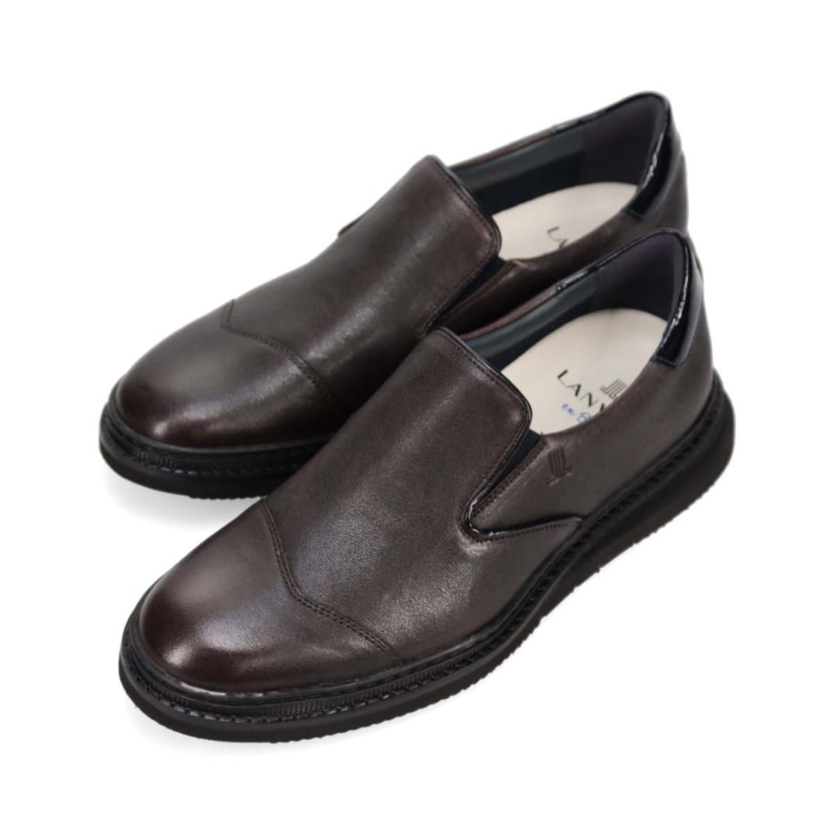 ランバンオンブルー LANVIN en Bleu 異素材MIXアシンメトリーサイド