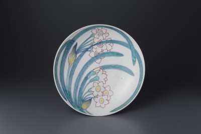 鍋島色絵水仙文五寸皿 | 商品詳細 東洋古陶磁の前坂晴天堂
