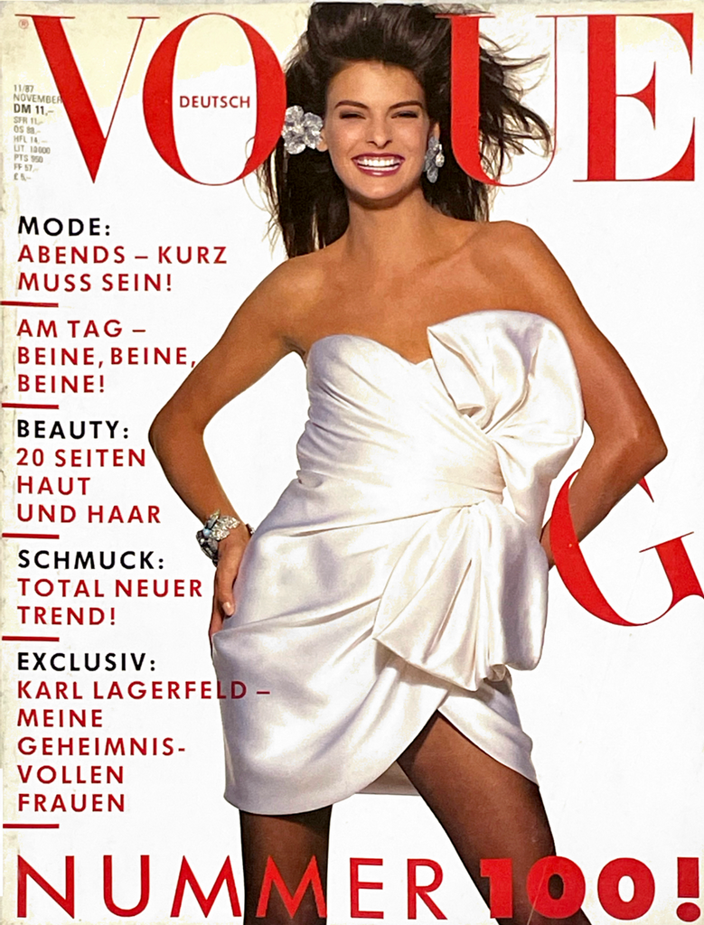 VOGUE Magazine Germany November 1987 LINDA EVANGELISTA Cindy Crawford
