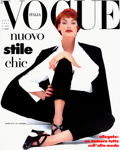 VOGUE Magazine Italia September 1991 LINDA EVANGELISTA Helena Christen