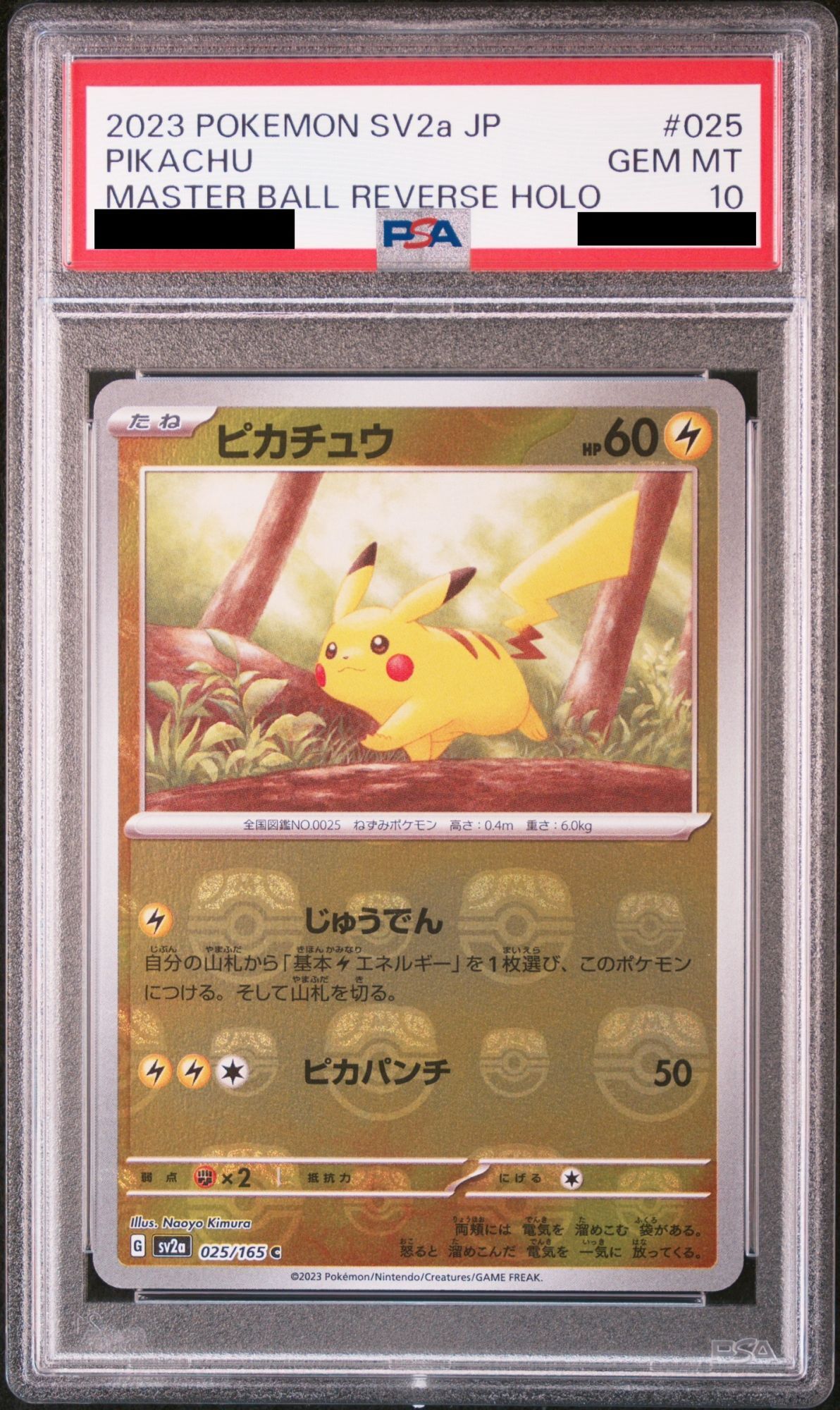 ポケモンカード マスターボールミラー ピカチュウ PSA10 ポケモン