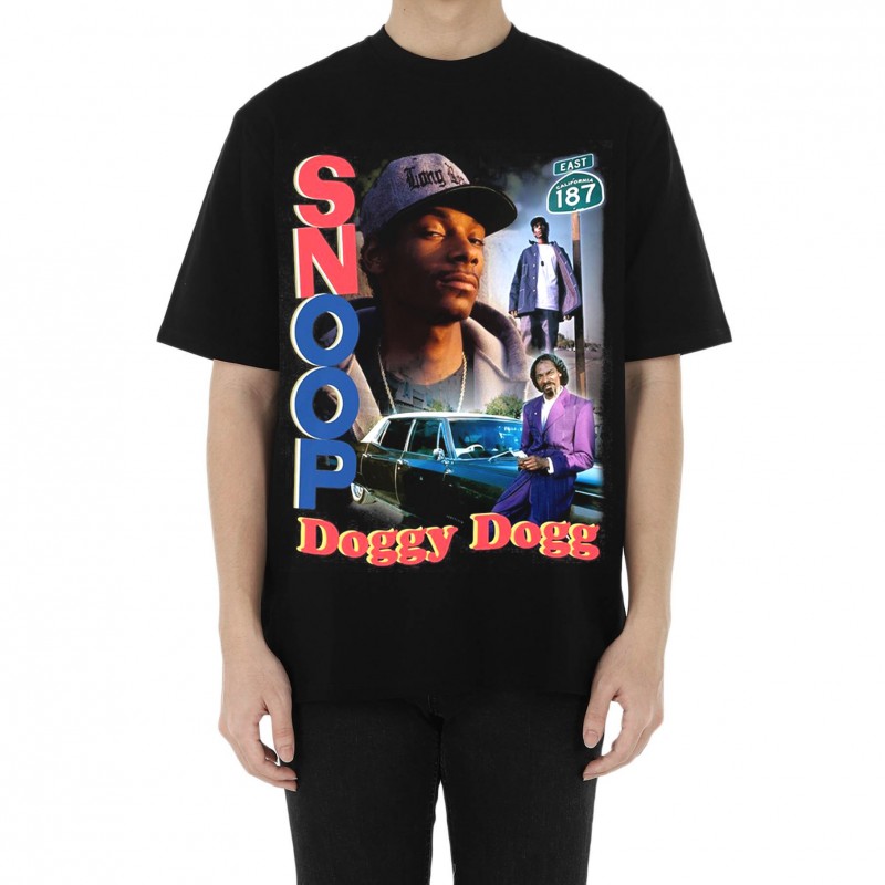 RAP TEE - BLACK RETRO 90S T SHIRT SNOOP DOGG | MAGIC CUSTOM Color