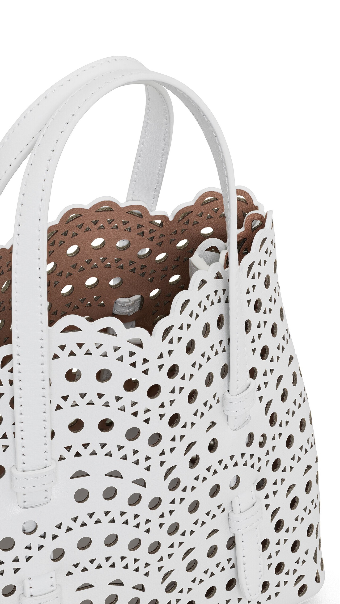 ALAÏA OPTICAL WHITE MINA 20 BAG IN VIENNE WAVE CALFSKIN | ALAÏA US