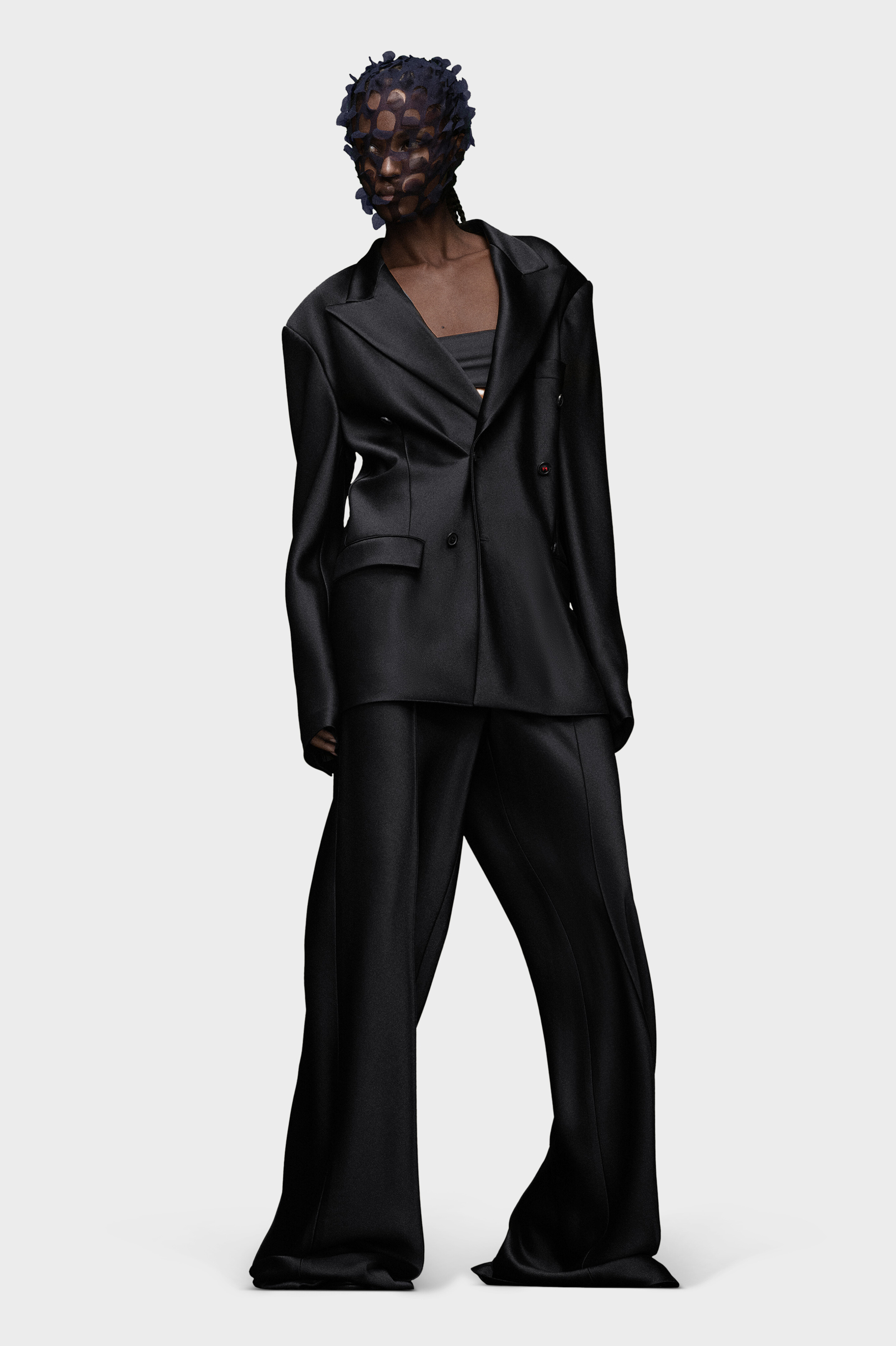 Black Satin Oversized Suit | Maison Margiela
