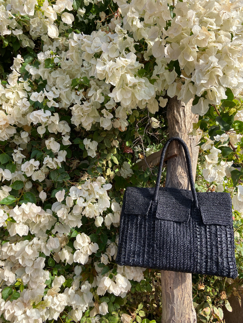 MAISON N.H PARIS [メゾンエヌアッシュパリ] - Dahlia Grand raffia bag