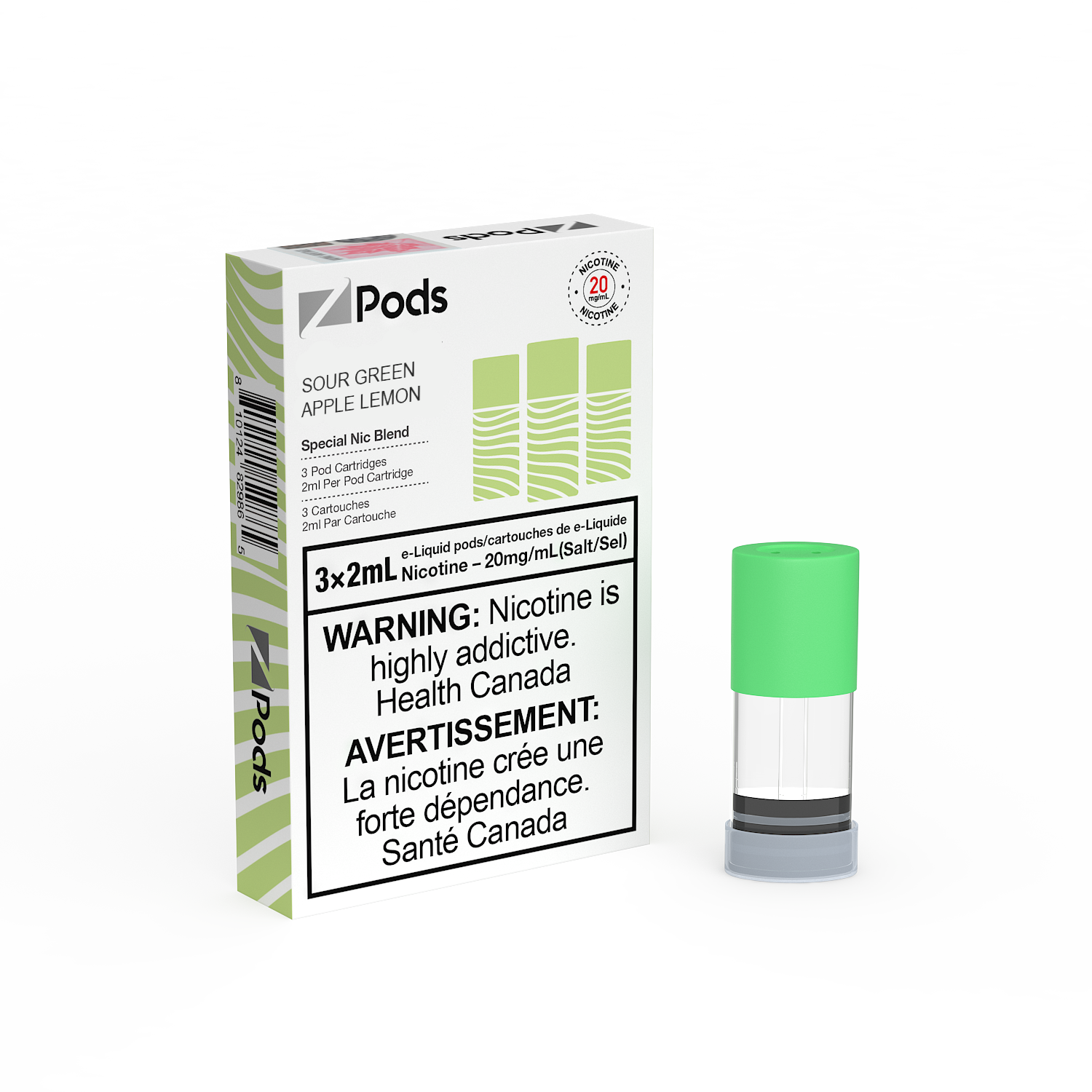 Z Pods - Sour Green Apple Lemon - Ontario | Majestic Vapes