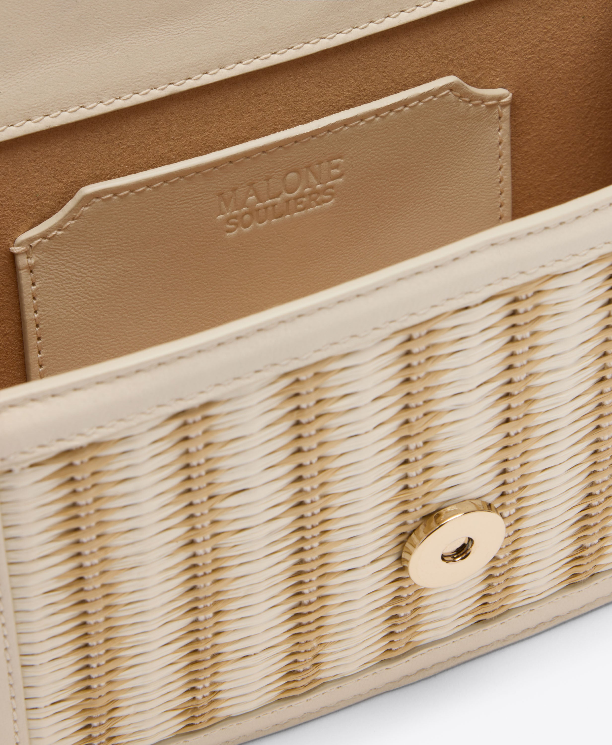 Audrey Cream Stripe Mini Handbag | Malone Souliers