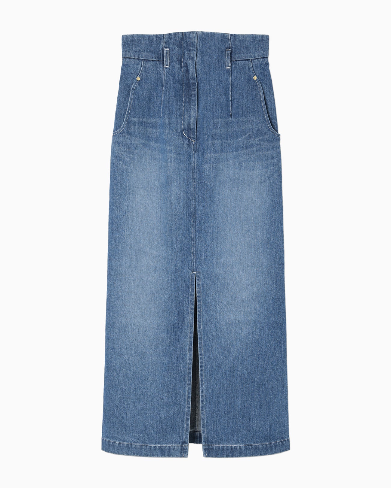 A-Line Denim Skirt - blue - Mame Kurogouchi
