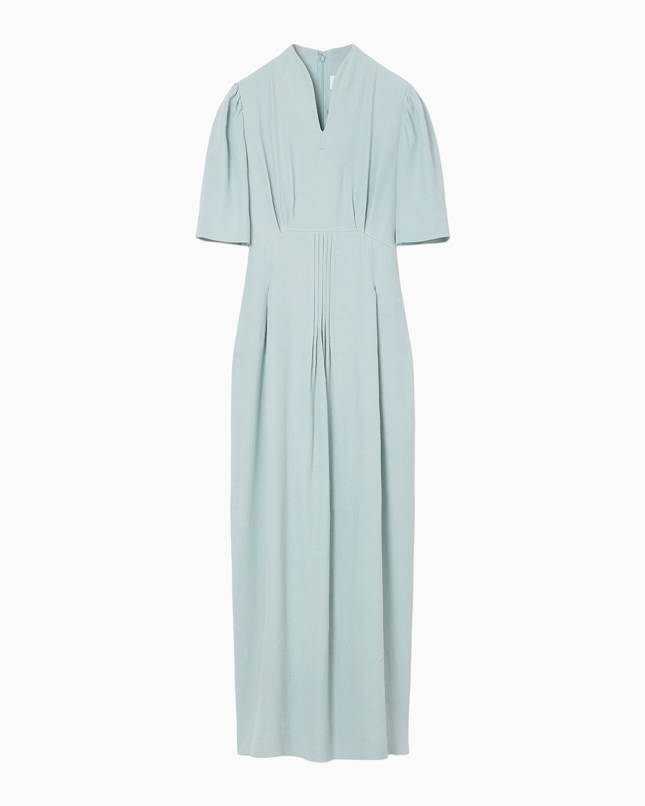 Puffed Floral Jacquard Dress - blue - Mame Kurogouchi