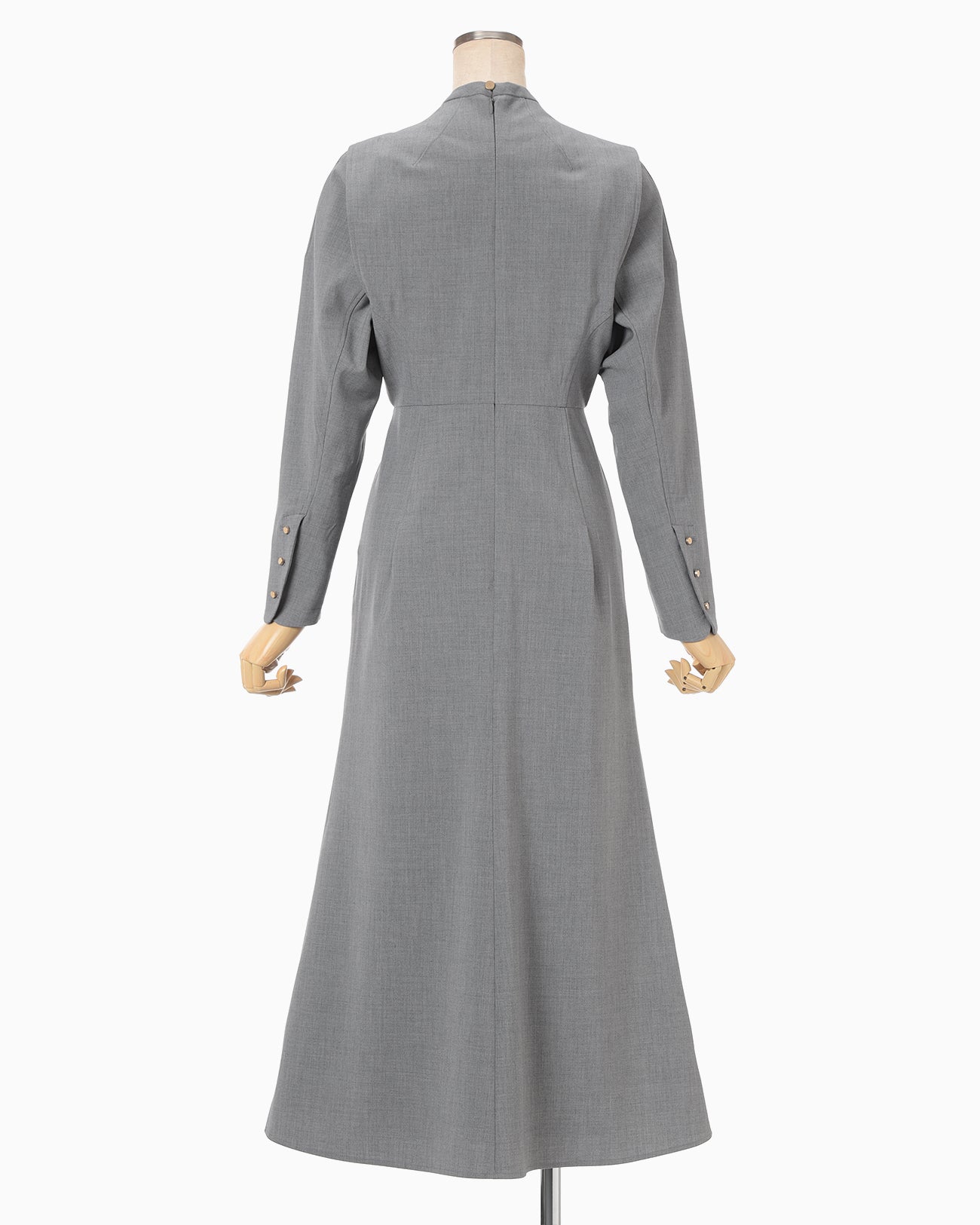 Tucked Waist Flared Dress - grey - Mame Kurogouchi