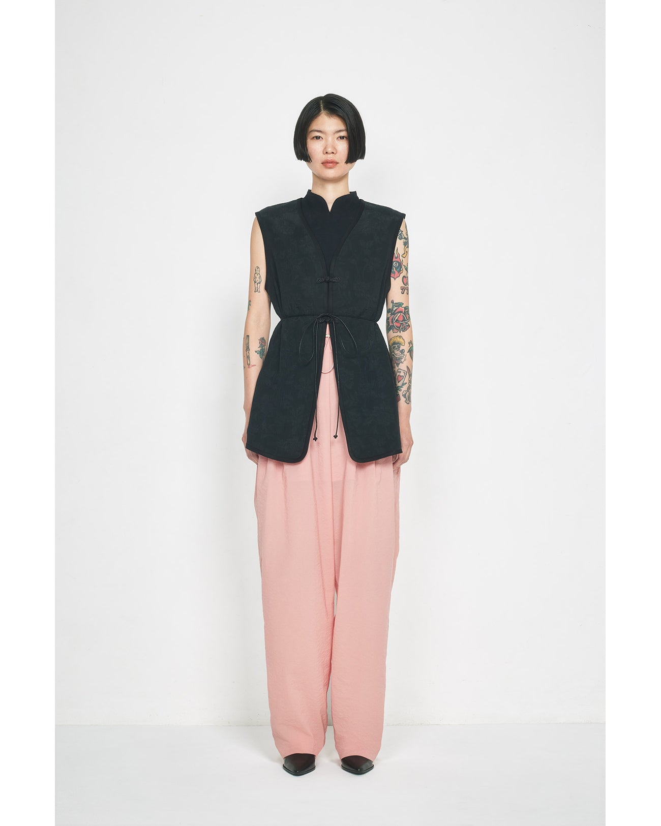 Stretch Drawcord Trousers - pink - Mame Kurogouchi