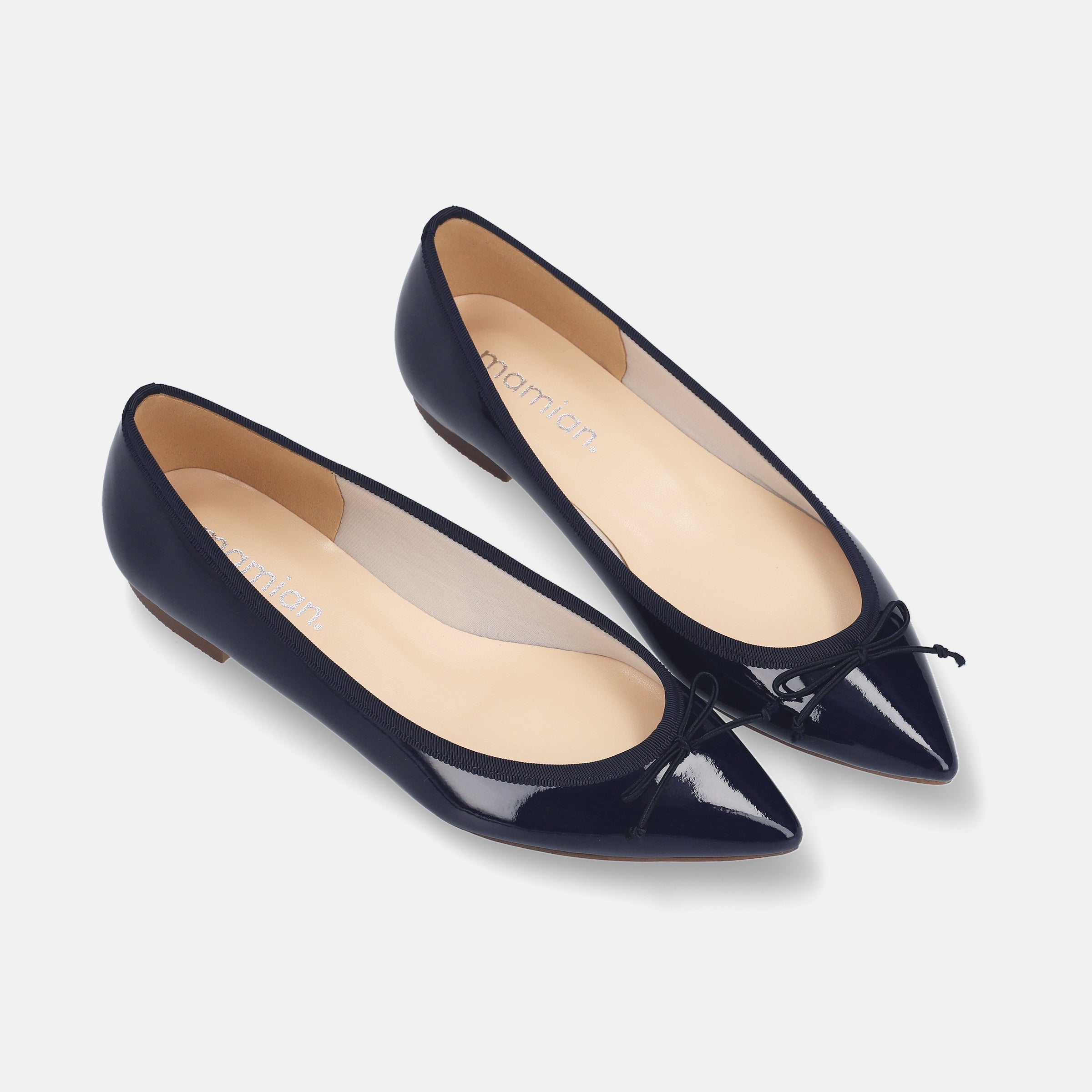 2026SSBI：ポインテッドトゥ フラット バレエシューズ（1333）ネイビー