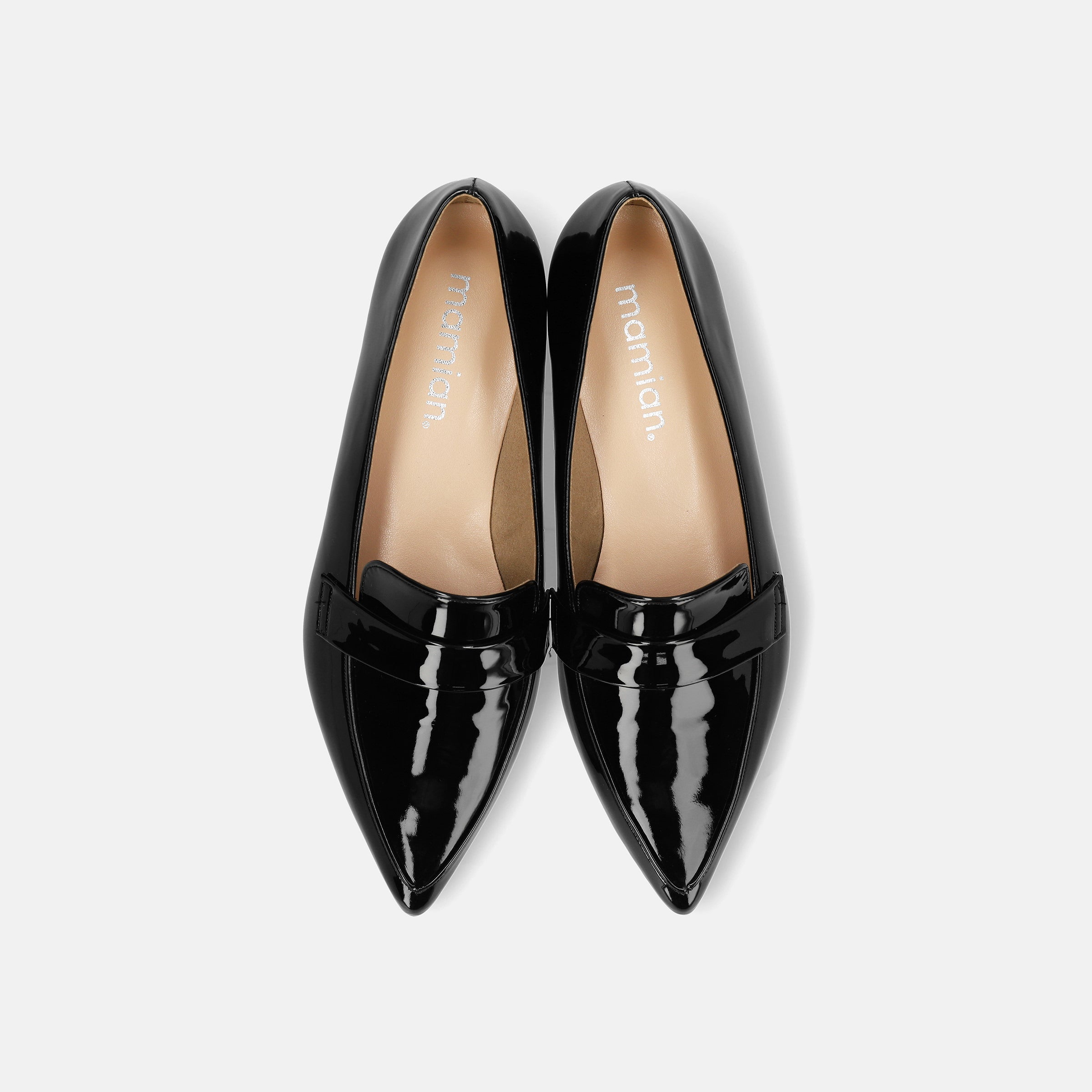 ラストワン晴雨兼用／ローファー フラットシューズ（m17039）ブラックE