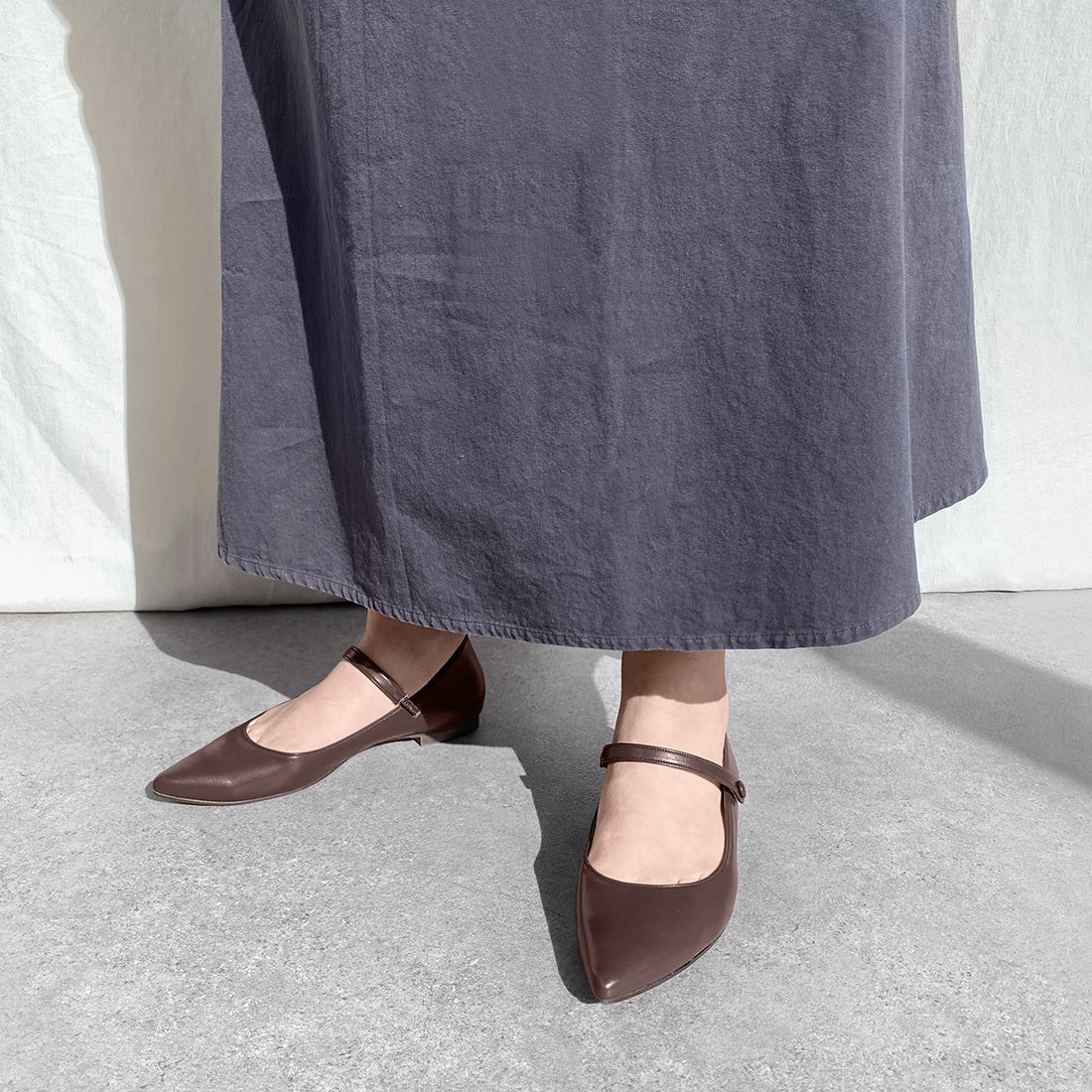 ラストワン40%OFF：メリージェーン ストラップ フラットシューズ（4802