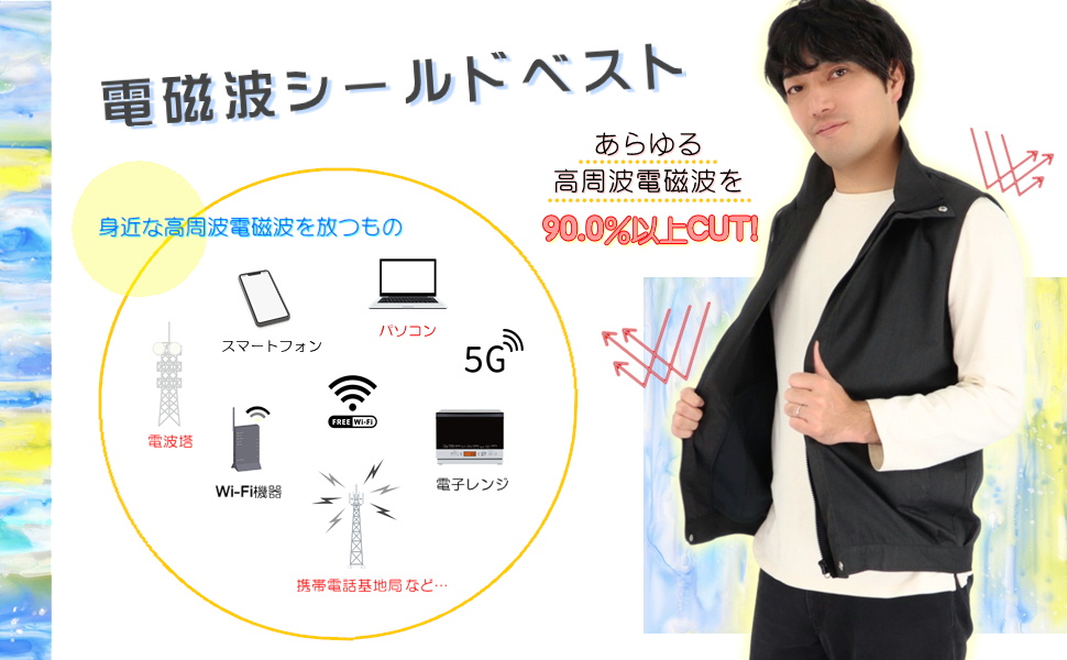 電磁波シールド ベスト - mamodenpa