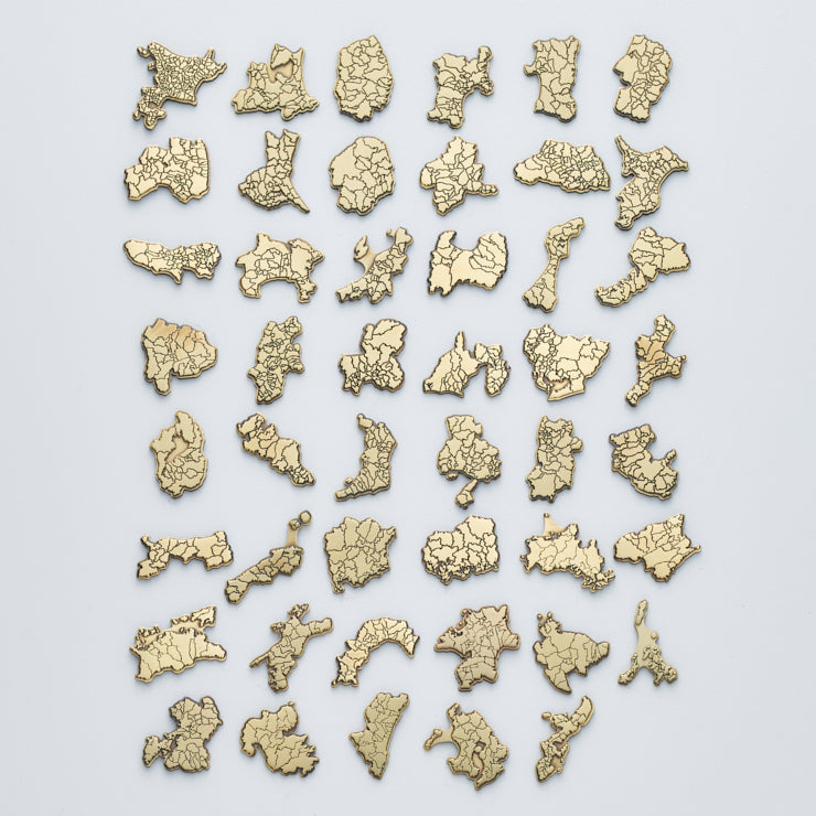 47都道府県ピンバッジ/11埼玉県 ゴールド/シルバー｜地図グッズ｜Map