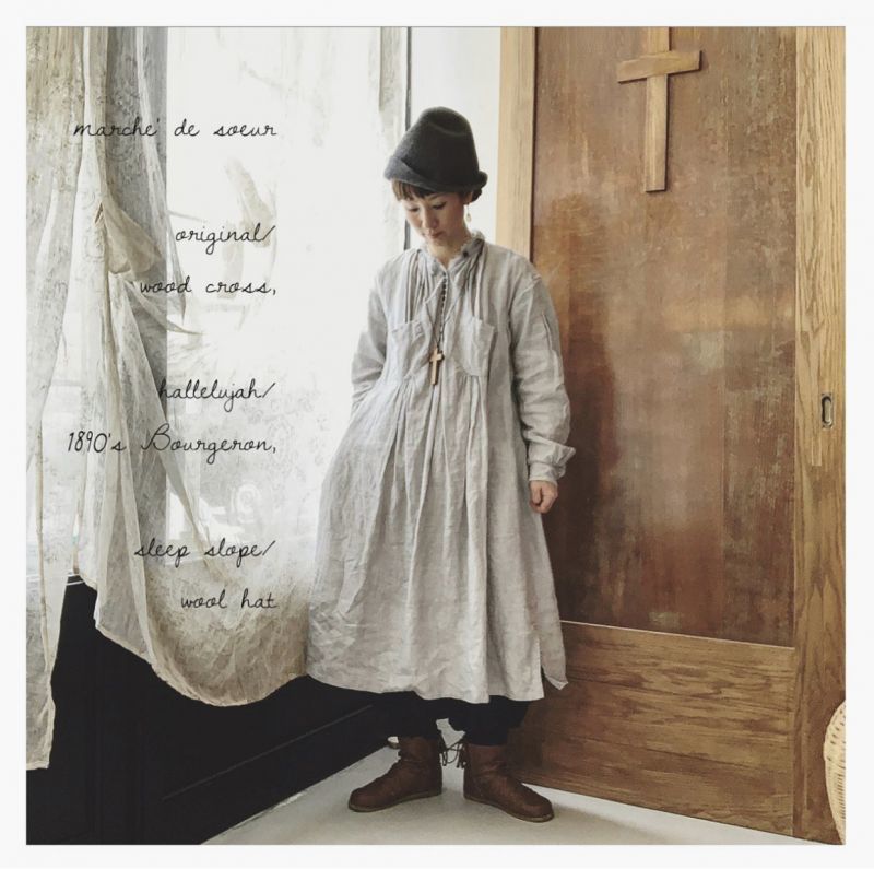 HALLELUJAH／1890's Bourgeron 1890年代 羊飼いシャツワンピース