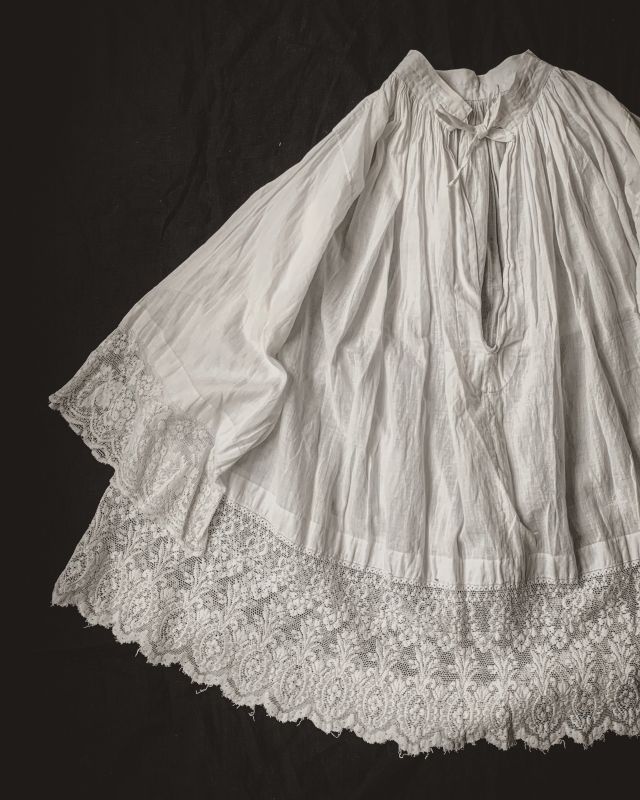 1900'アンティーク教会用ブラウス・裾レース - MARCHE' DE SOEUR