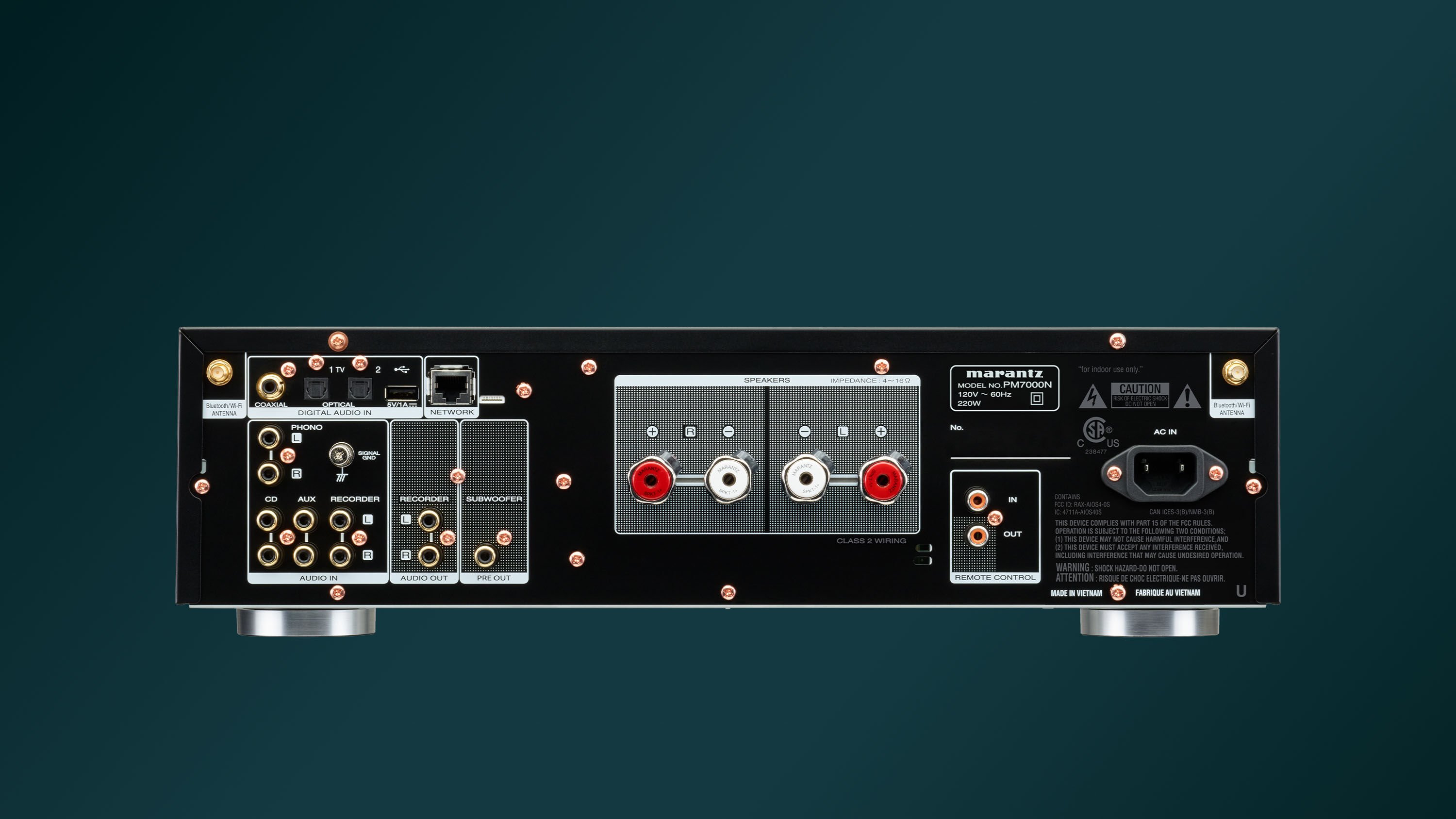 PM7000N - 60W Integrated Stereo Amplifier Powered by HEOS