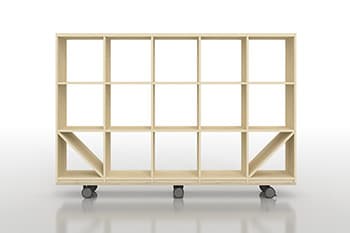 キャスター付き本棚 可動棚|本棚の通販はマルゲリータ