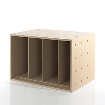 LPレコード収納ボックス 仕切り付き BLC-12-D|収納ボックスの通販なら