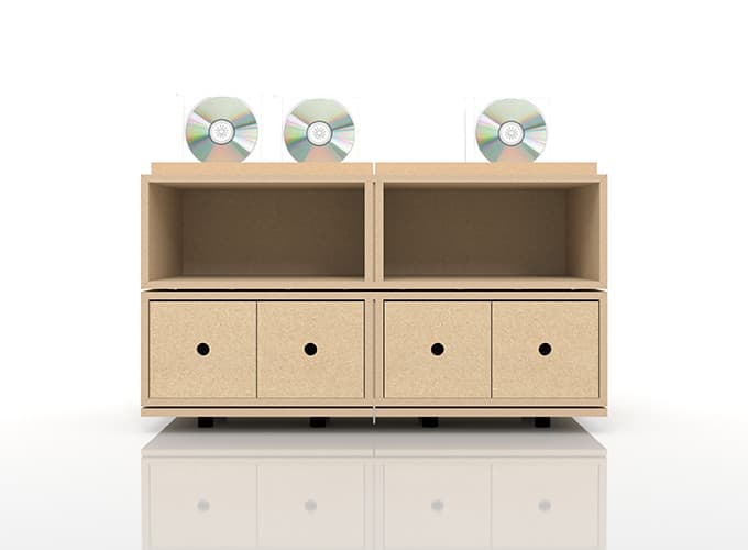 CDの収納-2 テーブルトップタイプ（奥行深め）|ボックス家具の通販なら