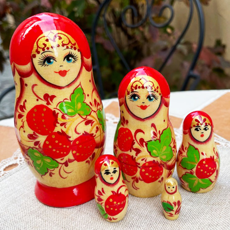 ロシア雑貨店マリンカ / キーロフ産 マトリョーシカ krv508-5p