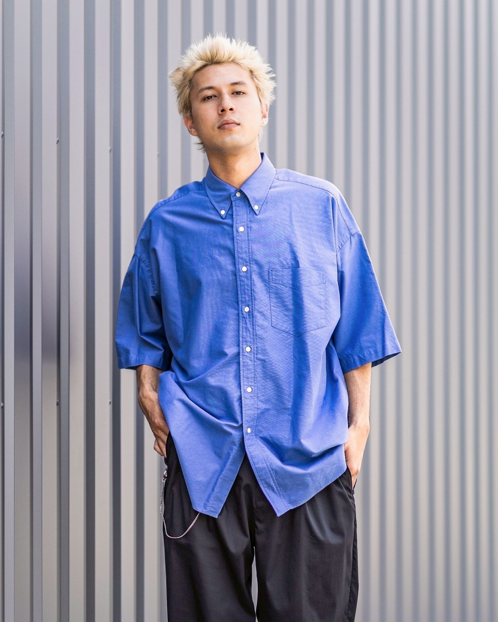 Graphpaper - グラフペーパー Oxford S/S Oversized B.D Shirt(GM252