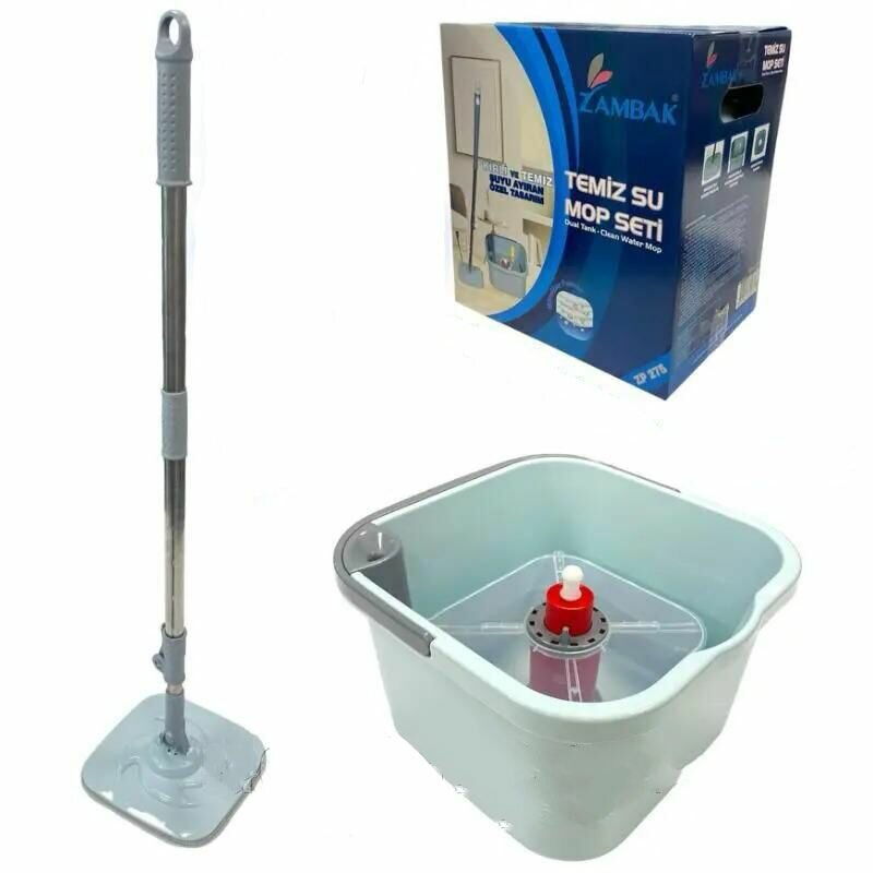ZAMBAK TEMİZ SU MOP SETİ (TEMİZ- KİRLİ SU AYIRAN SİSTEM),ZAMBAK