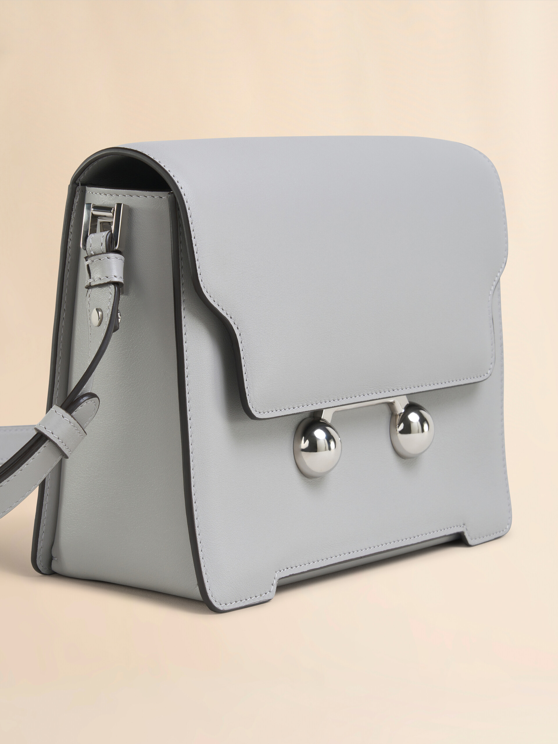 ライトグレー レザー製 Trunkaroo ミディアムショルダーバッグ | Marni