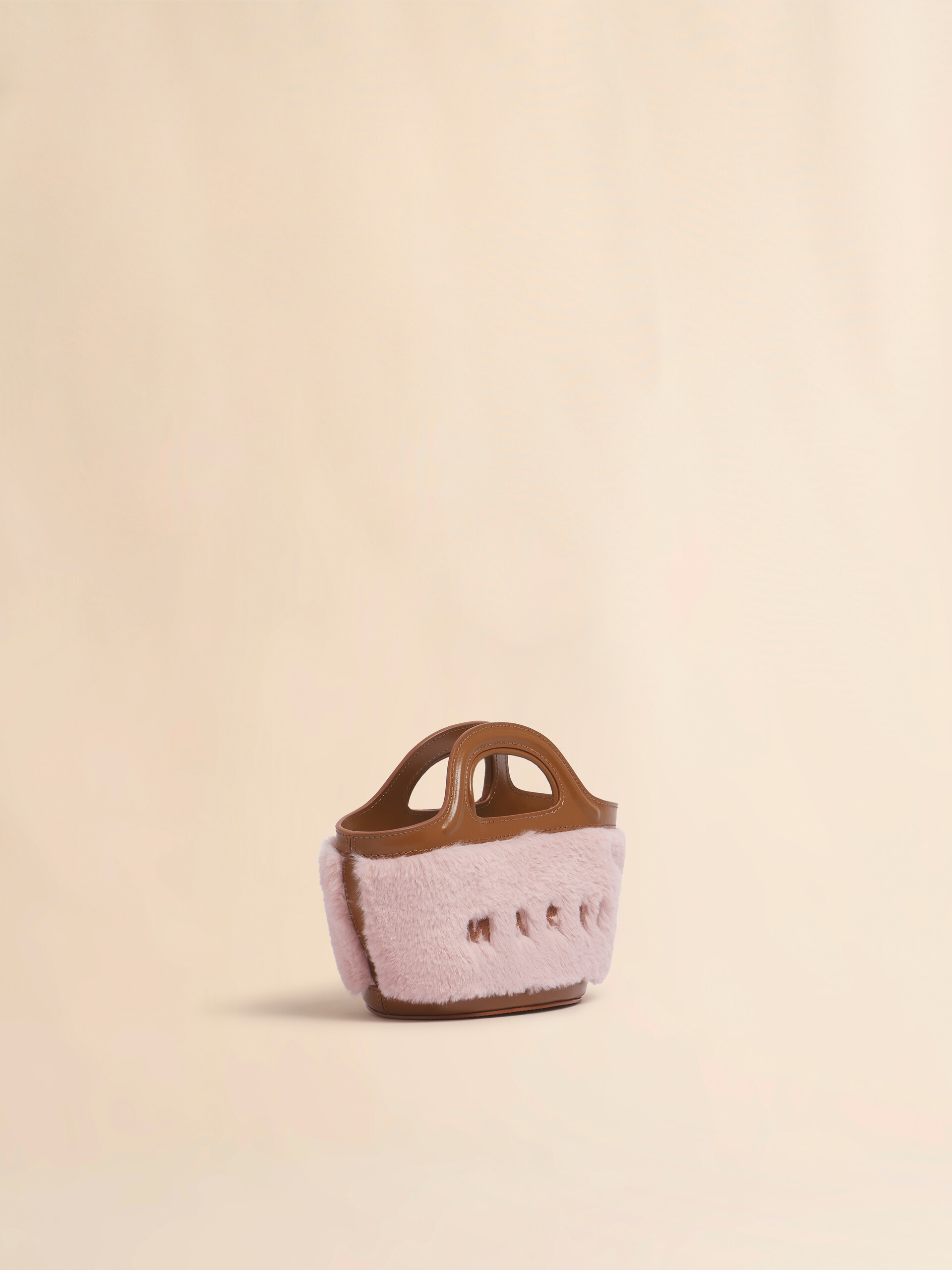 ピンク Tropicalia マイクロバッグ フェイクファートリム付き | Marni