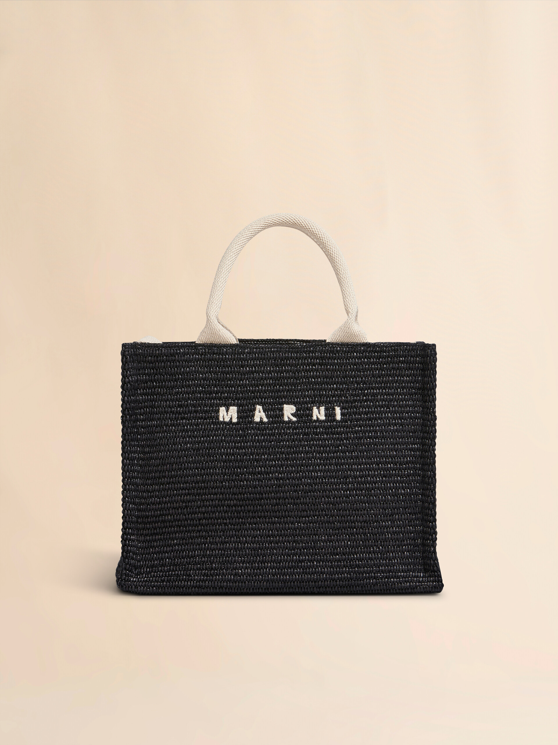 ブルー ラフィアエフェクト スモール トートバッグ | Marni