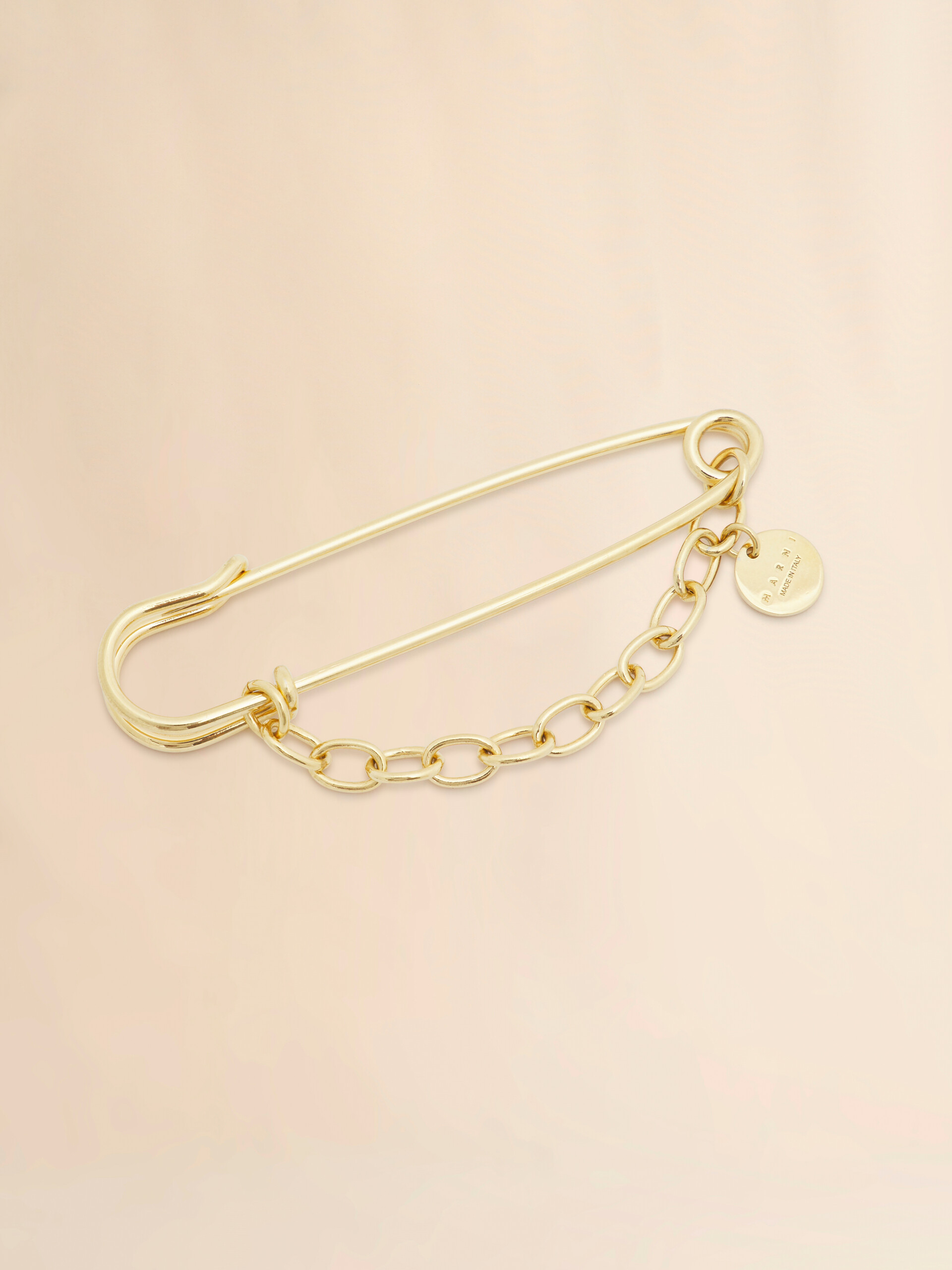 ゴールドトーン安全ピンブローチ | Marni