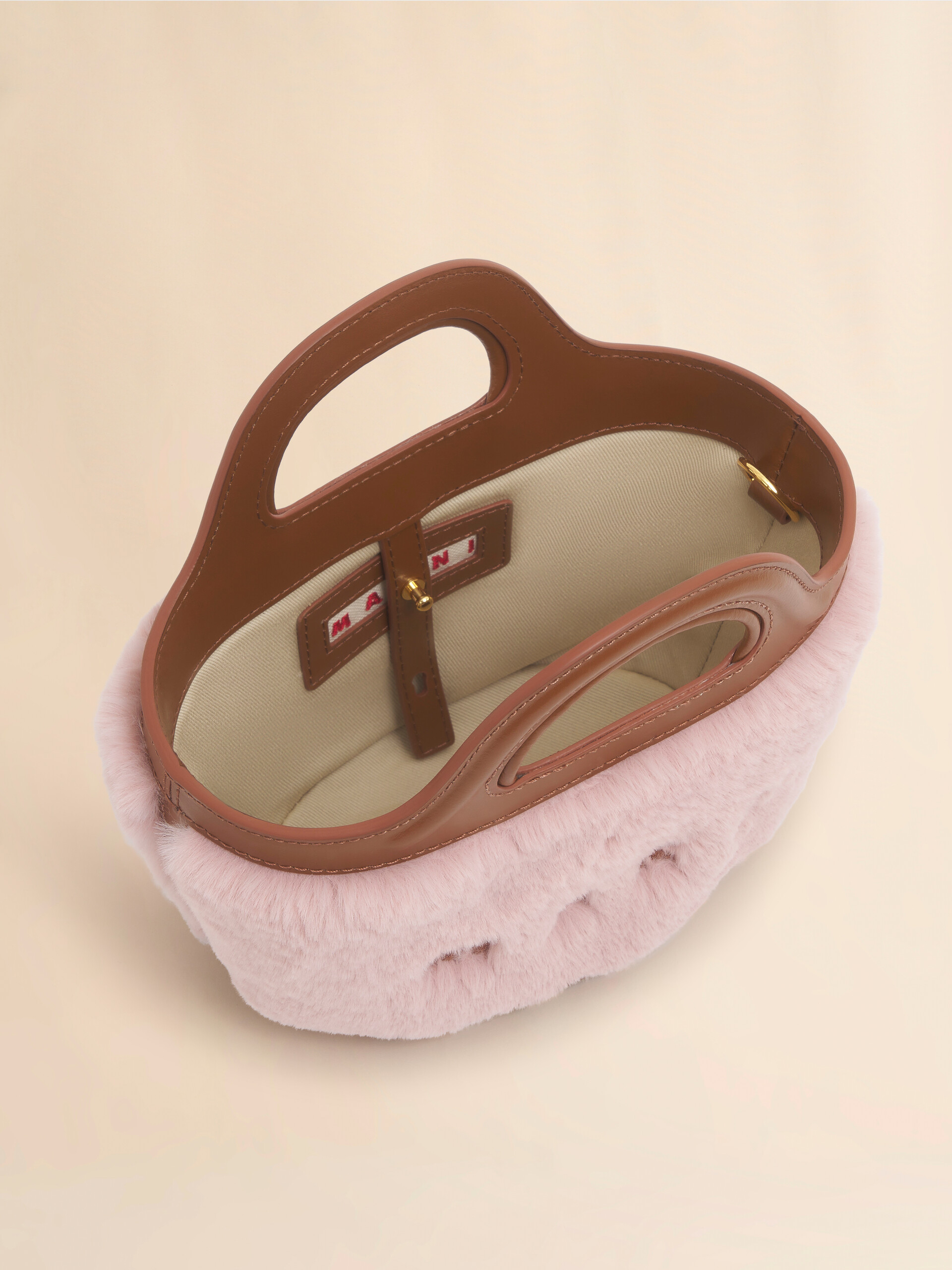 ピンク Tropicalia マイクロバッグ フェイクファートリム付き | Marni
