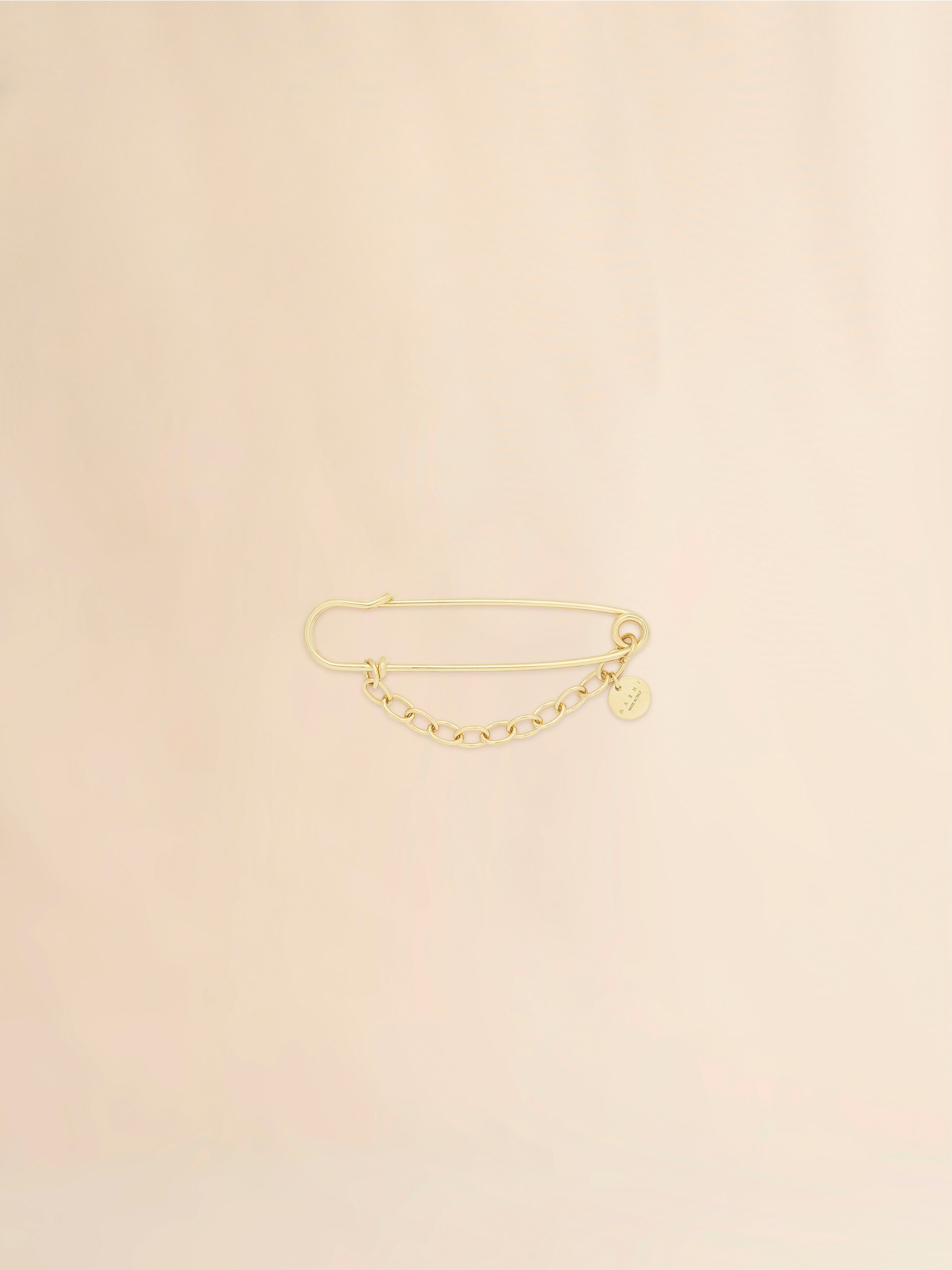 ゴールドトーン安全ピンブローチ | Marni