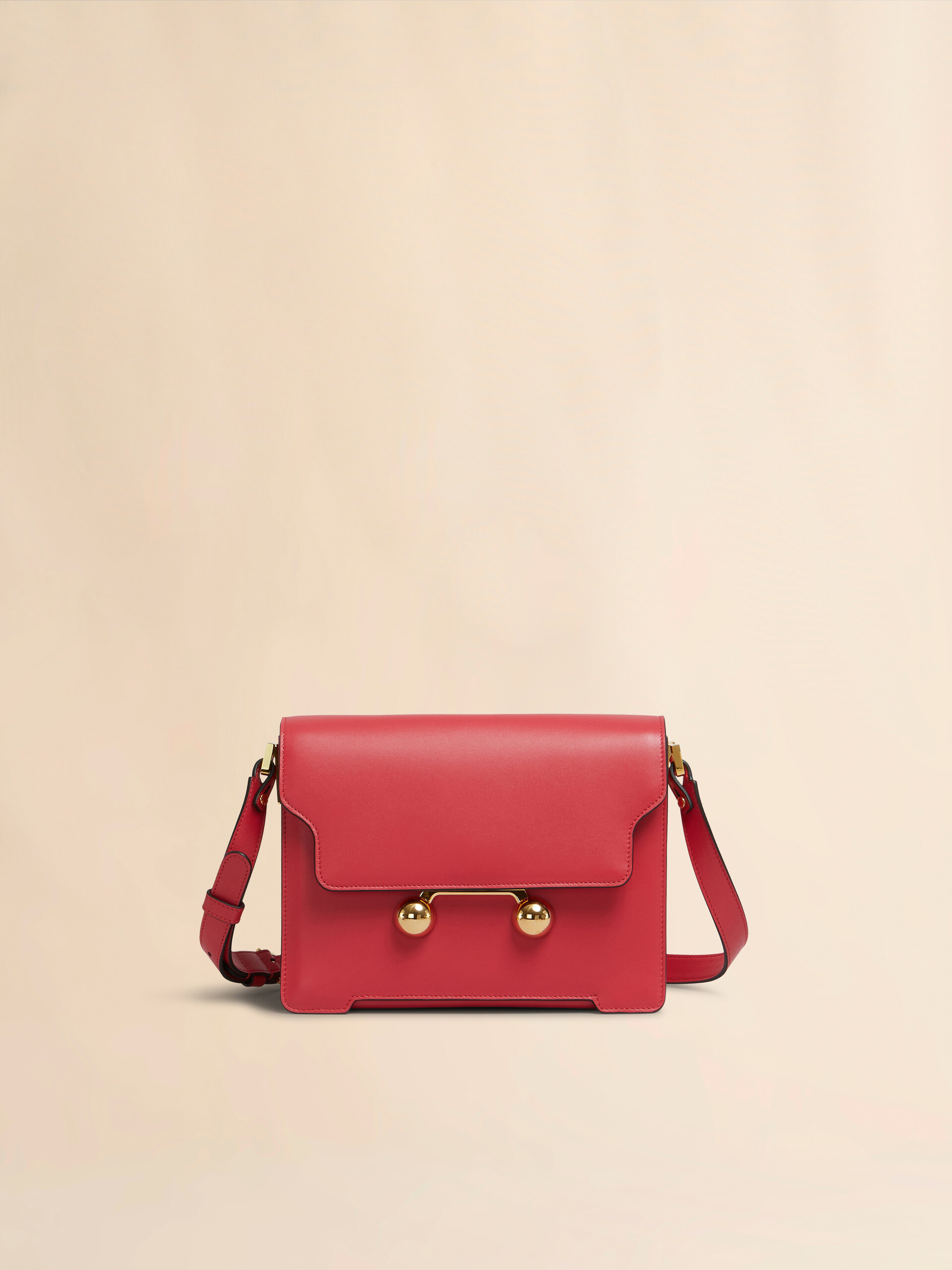 Red leather Trunkaroo medium shoulder bag | Marni