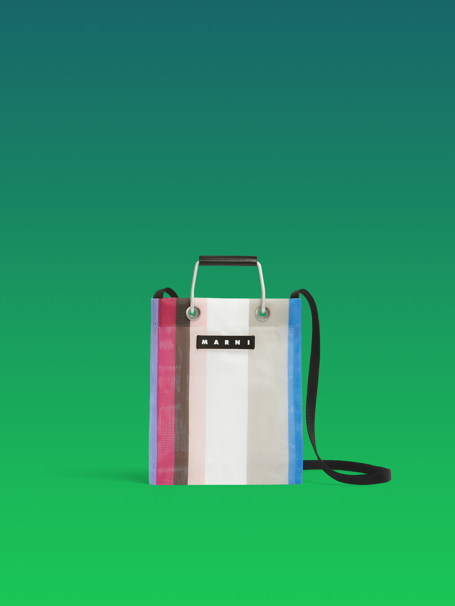 アイボリー(リリーホワイト) MARNI MARKET STRIPE MINI SHOULDER BAG