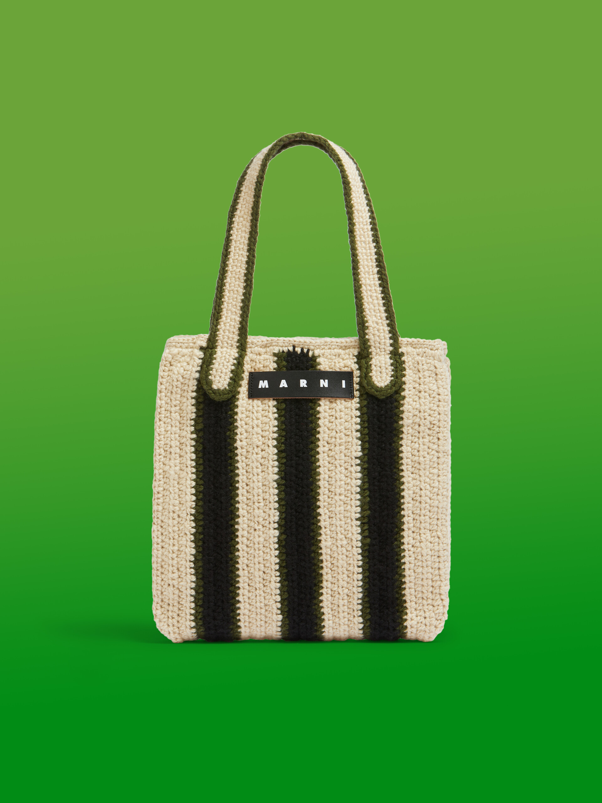 ブルー ストライプ Marni Market Wooly ショッパー | Marni