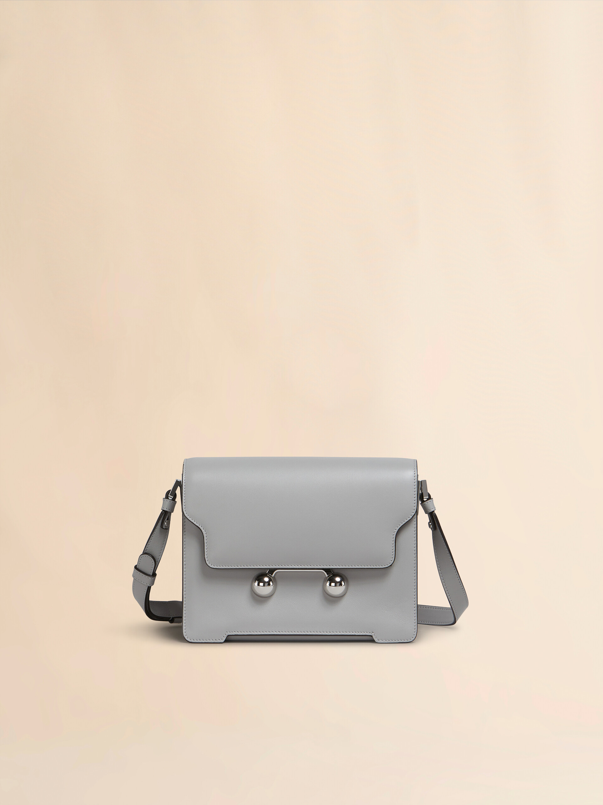 ライトグレー レザー製 Trunkaroo ミディアムショルダーバッグ | Marni