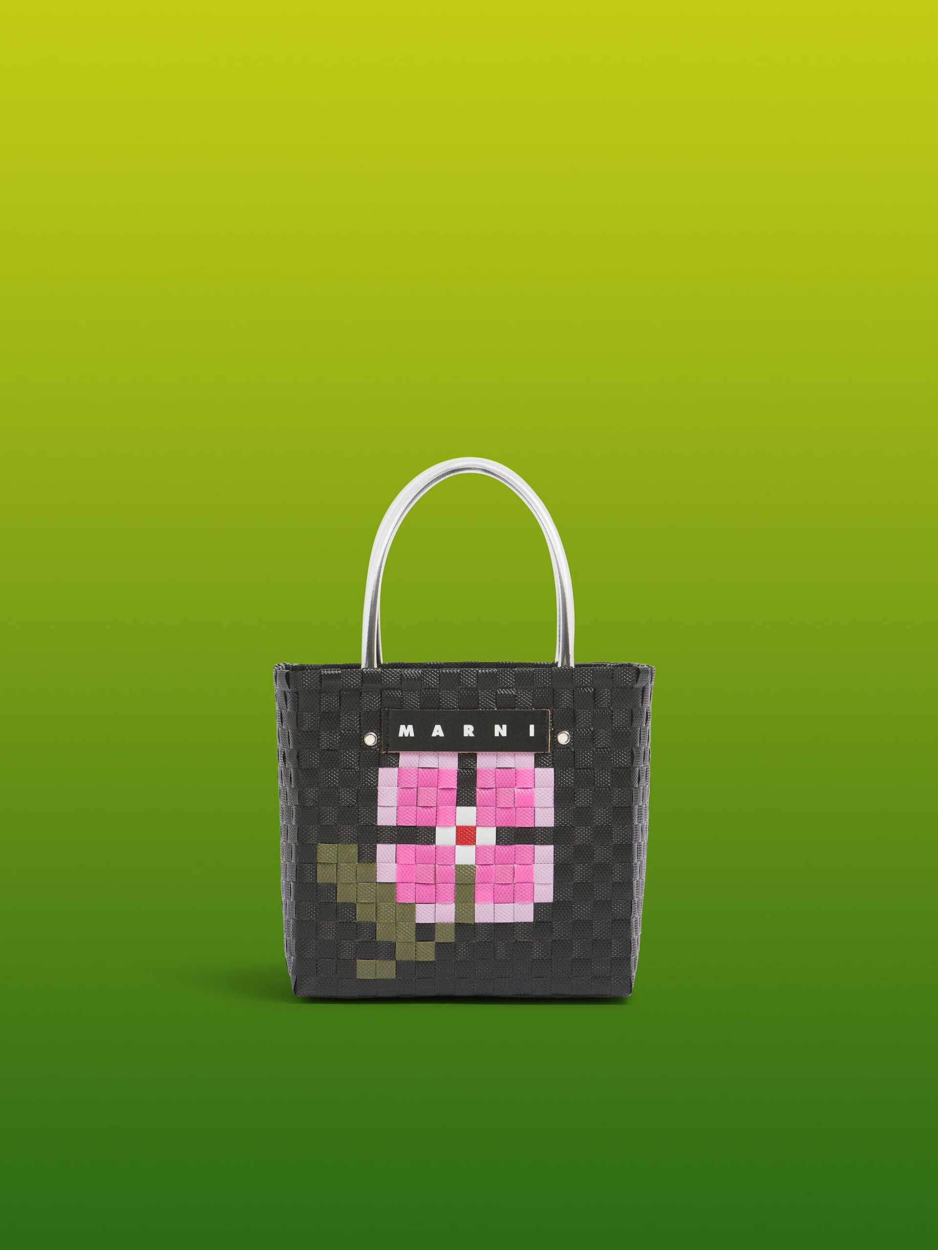 フューシャ レッド ジグザグ MARNI MARKET ミニバスケットバッグ | Marni