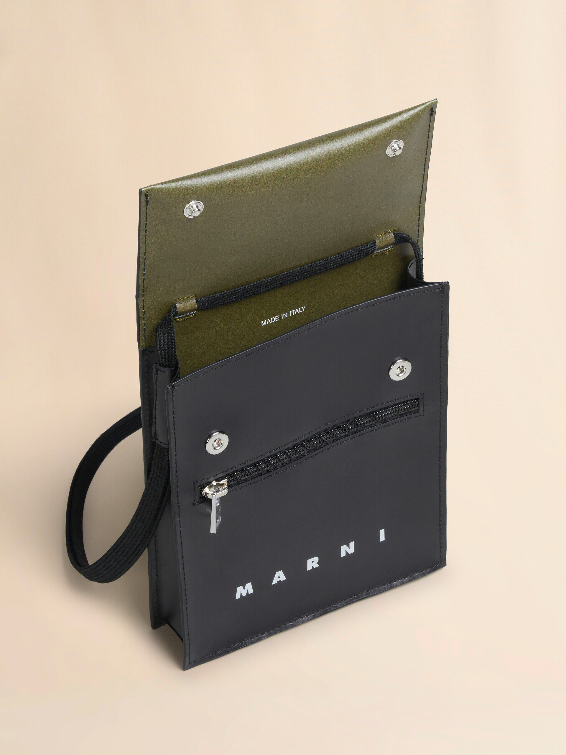 Deep green and black Tribeca shoulder bag | Marni